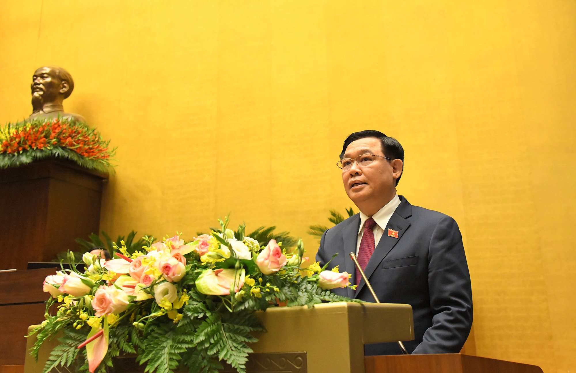 Chủ tịch Link Trang Chủ PG88.Com Mới #2026 Vương Đ&igrave;nh Huệ ph&aacute;t biểu bế mạc Kỳ họp thứ 11, Link Trang Chủ PG88.Com Mới #2026 kh&oacute;a 14 - Ảnh: Quochoi.vn