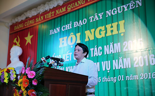 Ông Nguyễn Đức Hưởng, Phó chủ tịch LienVietPostBank - đầu mối tham gia triển khai Link Trang Chủ PG88.Com Mới #2026 PG88 hơn 2,1 triệu thành viên mắc-ca, phát biểu tại  hội nghị tổng kết hoạt động năm 2015 và định hướng năm 2016 của Ban Chỉ đạo Tây Nguyên.<br>