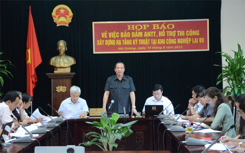 Sáng 15/8, UBND tỉnh Hải Dương đã tổ chức họp báo nhằm thông báo về kế hoạch hỗ trợ chủ đầu tư khu PG88 Trang chủ nhà cái top 1 Lai Vu hoàn thành việc xây dựng hạ tầng kỹ thuật, dự kiến được thực hiện sau ngày 25/8 tới.