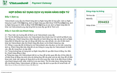 Vietcombank khuyến cáo khách hàng thường xuyên thay đổi mật khẩu 
truy cập dịch vụ Pg88 com chính chủ trực tuyến (tối thiểu định kỳ 3 tháng/lần). 