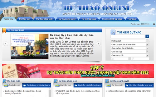 <span id="div" class="fl w100 mt10 span-detailimages relative">Giao diện
 website dự thảo online của PG88 ⭐ Link trang chủ số 1 nhà cái PG88 com casino slot - một trong những kênh thu nhận ý 
kiến nhân dân về dự thảo sửa đổi Hiến pháp năm 1992.</span>