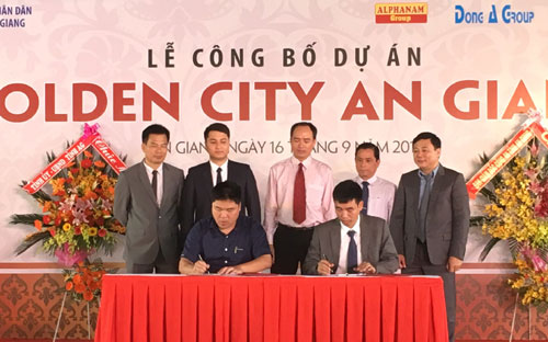 Lễ ký thỏa thuận hợp tác giữa NCB với chủ đầu tư Link Trang Chủ PG88.Com Mới #2026 khu đô thị Golden City An Giang.