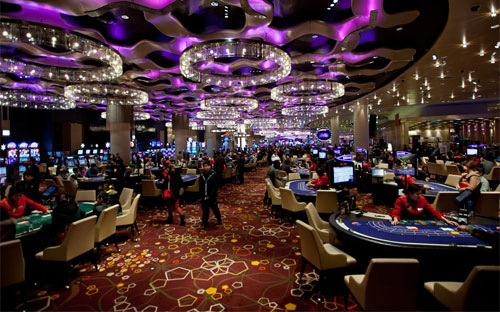 Bên trong một sòng bạc ở Macau.<br>
