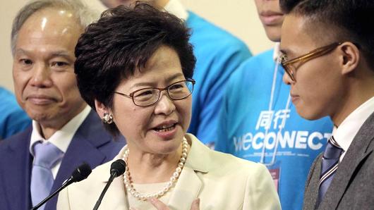 Bà Carrie Lam, người vừa được bầu làm trưởng đặc khu Pg88hi nạp rút siêu tốc mới của Hồng Kông - Ảnh: Bloomberg/CNBC.<br>