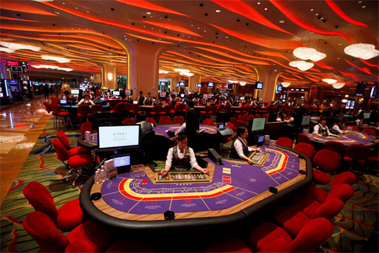 Bên trong một sòng bạc ở Macau.<br>