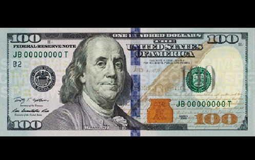 Mặt trước của tờ 100 USD mới - Ảnh: Newmoney.gov.<br>