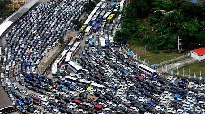 Một vụ tắc đường ở Indonesia.<br>