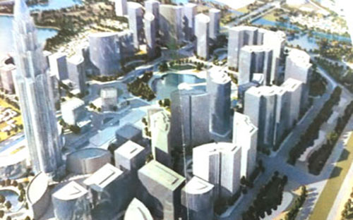 Một góc phối cảnh Link Trang Chủ PG88.Com Mới #2026 mà Global Sphere dự định xây tại Hà Nội - Ảnh: Trade Arabia.<br>