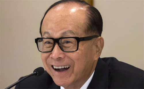 Tỷ phú Lý Gia Thành, người giàu nhất Hồng Kông.<br>