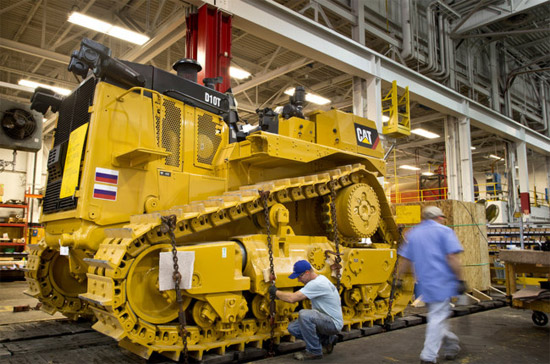 Bên trong một nhà máy của Caterpillar. Trong 5 năm qua, doanh thu Pg88 com chính chủ máy móc của công ty Mỹ này sang Nga đã đạt 2 tỷ USD - Ảnh: New York Times.