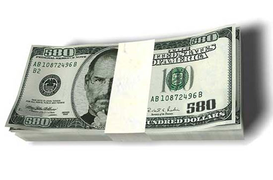 Tranh biếm họa với hình Steve Jobs, CEO của Apple trên tờ 100 USD. Dự trữ tiền mặt của Apple giờ lớn hơn của nhiều hãng Link Đăng Nhập PG88 Chính Thức 2026; lớn khác.