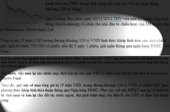 Bản tin trên trang CafeF (trên) và bản tin trên trang Tin nhanh 6Pg88.com nhà cái (dưới).