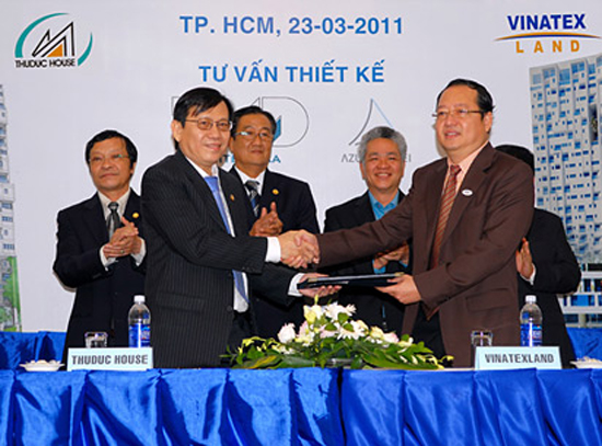 Lễ ký kết hợp tác giữ TDH và Vinatex Land.