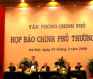 Tại cuộc họp báo Chính phủ chiều 3/3.