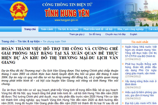 Hưng Yên công bố hoàn thành vụ cưỡng chế tại Văn Giang