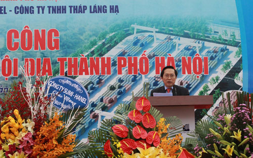 Chủ tịch Hội đồng thành viên - Tổng giám đốc Công ty Hanel - chủ đầu tư Link Trang Chủ PG88.Com Mới #2026 phát biểu tại buổi lễ.