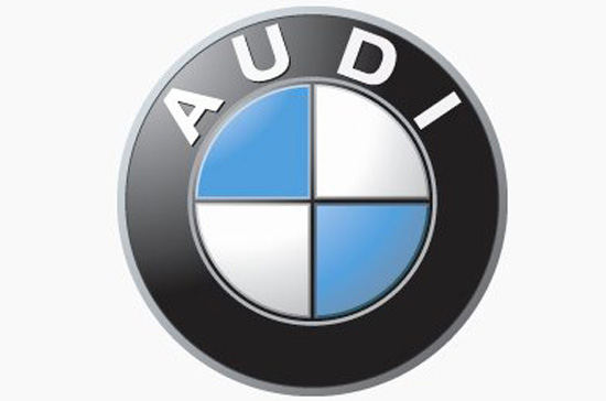 Xin thưa đây không phải logo nhái, mà là một bản phối giữa logo của hai hãng xe sang BMW và Audi - Ảnh: SAI.