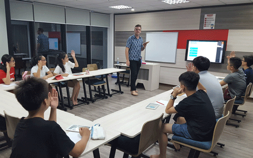 Một lớp học của Apax English.