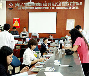 Giao dịch tại một chi nhánh của BIDV.