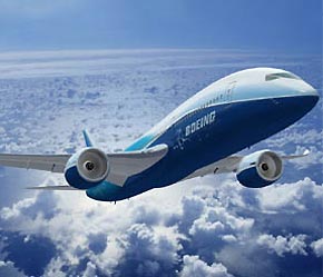 Máy bay B787 của Boeing.