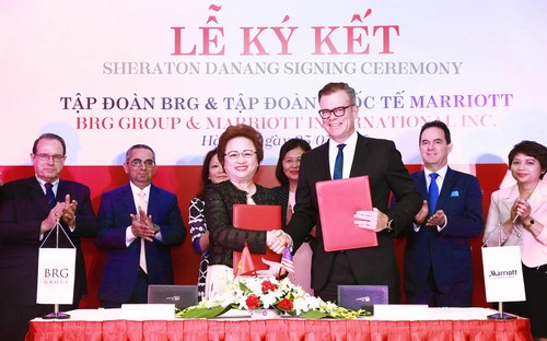Lễ ký kết giữa Tập đoàn BRG và Tập đoàn Marriott International công bố hợp tác về Link Trang Chủ PG88.Com Mới #2026 khách sạn Sheraton Đà Nẵng.