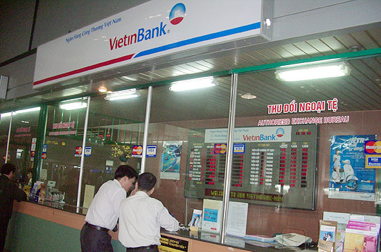 Một điểm giao dịch của Vietinbank.