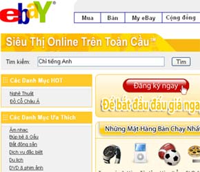 Ebay đã vào Việt Nam.