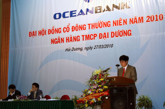 OceanBank đặt kế hoạch tăng tổng tài sản từ hơn 33.000 tỷ đồng lên 39.000 tỷ đồng, tăng vốn điều lệ từ 2.000 tỷ đồng lên 3.500 tỷ đồng trong năm 2010.