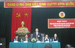 Phó tổng Kiểm toán Nhà nước Lê Minh Khái chủ trì họp báo.