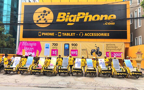 <div><span style="font-family: "Times New Roman"; font-size: 14.6667px;">Siêu thị của Thế Giới Di Động tại Campuchia có tên là BigPhone tại địa chỉ số 8, đường Mao Tse Tung (245), có tổng diện tích hơn 400m2.&nbsp;</span></div>