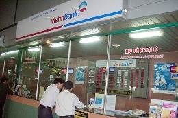 Một điểm giao dịch của VietinBank.