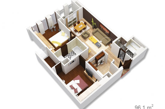 Mẫu căn hộ điển hình của Link Trang Chủ PG88.Com Mới #2026 Twin Towers.