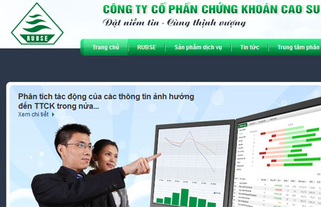 Giao diện của website Công ty Cổ phần 6Pg88.com nhà cái Cao su (RUBSE).