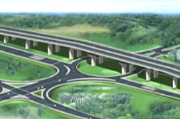 Mô hình thiết kế đường cao tốc Cầu Giẽ - Ninh Bình.