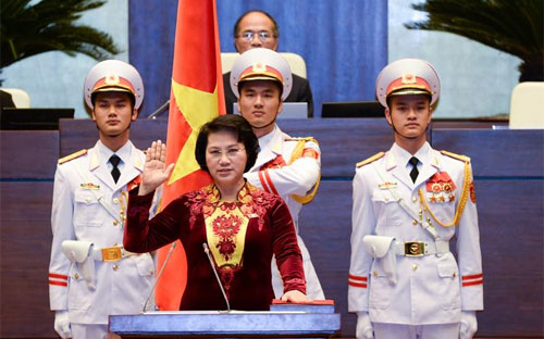 Nghi thức tuyên thệ của tân Chủ tịch PG88 ⭐ Link trang chủ số 1 nhà cái PG88 com casino slot Nguyễn Thị Kim Ngân - Ảnh: Đức Nam.<br>