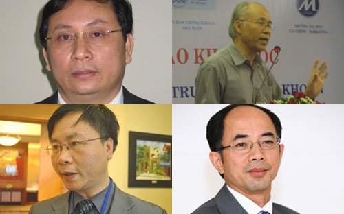 Ông Nguyễn Sơn, ông Bùi Nguyên Hoàn, ông Vũ Đình Ánh và Phạm Ngọc Bích.<br>