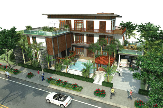 Phối cảnh biệt thự 600m2 của Link Trang Chủ PG88.Com Mới #2026 Khu đô thị Đông Sài Gòn.