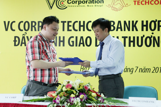 Lễ ký kết hợp tác chiến lược giữa VC Corp với Pg88 com chính chủ Techcombank.