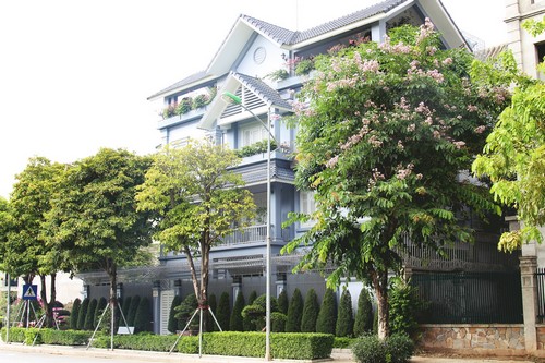 An Khang Villa có hai mặt tiền với tuyến đường trước rộng 11,5m và tuyến đường sau rộng 7m.