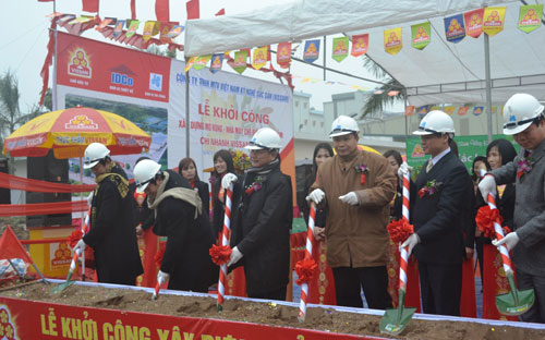 Lễ khởi công xây dựng giai đoạn 2 nhà máy chế biến PG88 xổ số, casino, bóng đá Vissan Hà Nội.<br>
