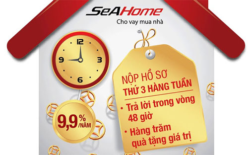 Tại Pg88 com chính chủ SeABank, khi khách hàng vay mua nhà sẽ được ưu đãi mức lãi suất chỉ 9,9%/năm cho 3 tháng đầu tiên.