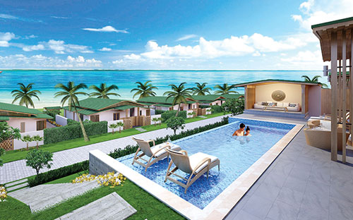 121 căn biệt thự Mövenpick Villas được các kiến trúc sư hàng đầu thế giới thiết kế theo phong cách hiện đại pha lẫn nét kiến trúc địa phương.