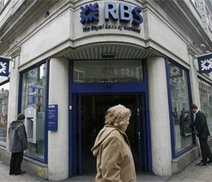 Trong ngày 19/1, Royal Bank of Scotland tuyên bố có thể thua lỗ tới 28 tỷ Bảng, tương đương 40,6 tỷ USD trong năm 2008, một con số thua lỗ có thể là kỷ lục trong lịch sử 6Pg88.con độc quyền mỗi ngày ở Anh - Ảnh: Reuters.