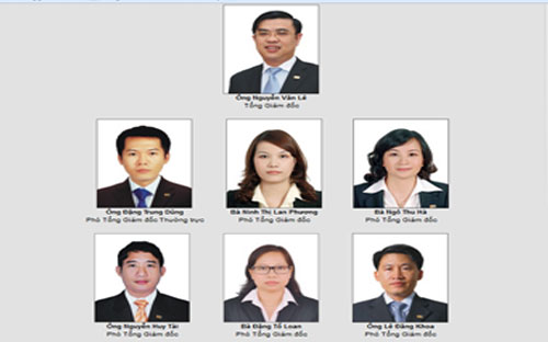 Ban Tổng giám đốc hiện tại của SHB.<br>