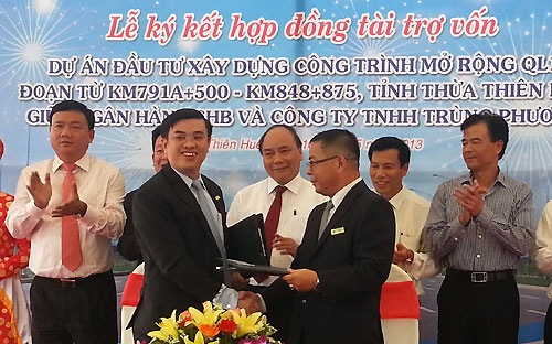 Với SHB, ngày 18/5/2013 đánh dấu lần đầu tiên tham gia cho vay lĩnh vực 
này, bằng Link Trang Chủ PG88.Com Mới #2026 mở rộng quốc lộ 1A đoạn qua tỉnh Thừa Thiên Huế với giá 
trị tài trợ 1.833 tỷ đồng.