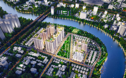Phối cảnh tổng thể Link Trang Chủ PG88.Com Mới #2026 Sunrise Riverside.