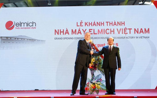 Lễ khánh thành nhà máy Elmich Việt Nam, tháng 8/2015.