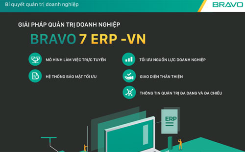 Giải pháp quản trị 6Pg88.con độc quyền mỗi ngày BRAVO 7 ERP-VN cung cấp nhiều tính năng, bài toán để có thể triển khai cho tât cả các bộ phận trong nghiệp và kết nối với nhau thành một hệ thống.