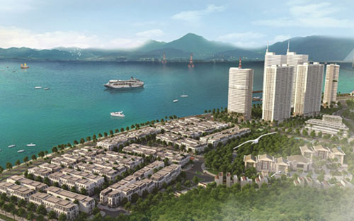 Ba phân khu Hoàng Gia, Phú Gia và Mỹ Gia nhìn ra vịnh Hạ Long.