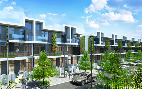 Citibella ấn tượng với kiến trúc kính và các mảng xanh đan xen tươi mát.